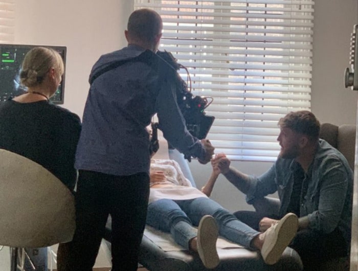 Anthony Byrne producer is filming James Arthur video for the song “Emily”